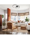 Plafón LED smart Aaron antracita 36,5W ambiente