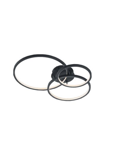 Plafón LED smart Aaron antracita 36,5W