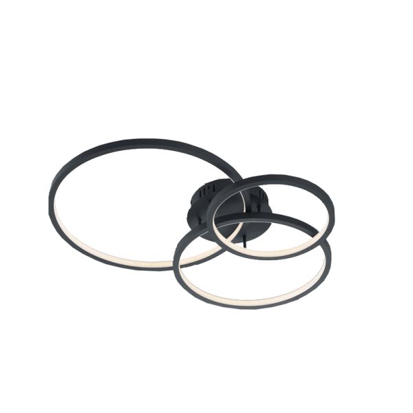 Plafón LED smart Aaron antracita 36,5W
