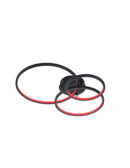 Candeeiro de tecto inteligente LED Aaron antracite 36,5 W wifi