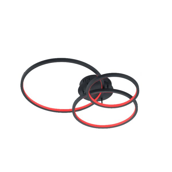 Plafón LED smart Aaron antracita 36,5W wifi