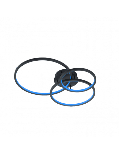 Plafonnier LED Smart Aaron anthracite 36,5W RVB