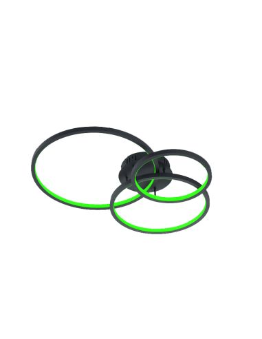 Plafón LED smart Aaron antracita 36,5W wiz