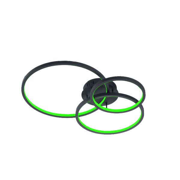 Plafón LED smart Aaron antracita 36,5W wiz