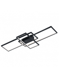 Luminária de teto LED minimalista Wi-Fi antracite Thiago 36 W