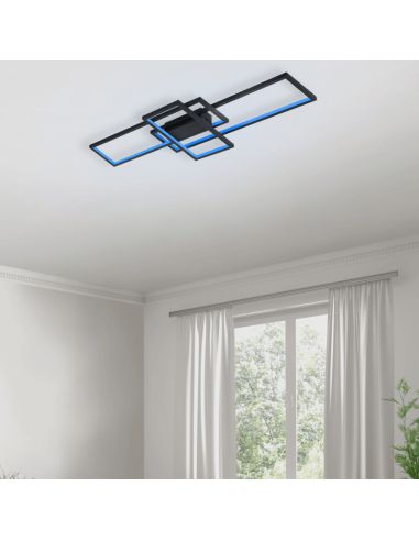 Anthracite Thiago 36W Wi-Fi Minimalist LED Plafonnier RGB Ambiance