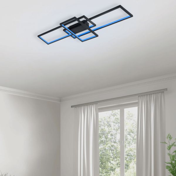 Anthracite Thiago 36W Wi-Fi Minimalist LED Plafonnier RGB Ambiance