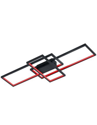 Plafonnier LED Wi-Fi minimaliste Thiago 36W anthracite multicolore