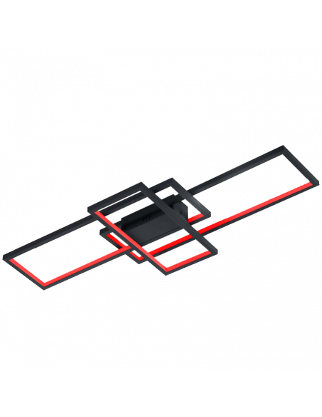 Plafón LED minimalista wifi Thiago 36W antracita multicolor