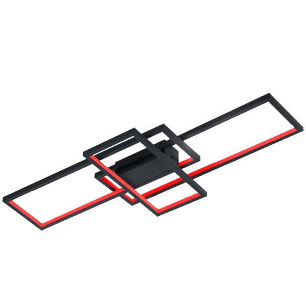 Plafonnier LED Wi-Fi minimaliste Thiago 36W anthracite multicolore