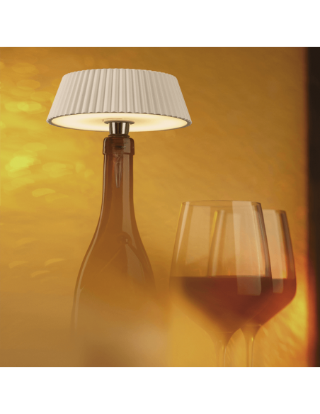 Lámpara de mesa exterior portátil Relax blanca ambiente