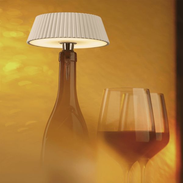 Lámpara de mesa exterior portátil Relax blanca ambiente