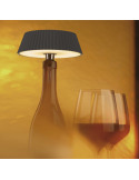Lámpara de mesa sin cables para botella Relax negra ambiente