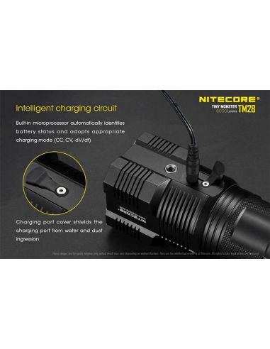 Cargar Pantalla oled de Linterna de mano LED muy potente 6000Lm TM28 Nitecore | LeonLeds