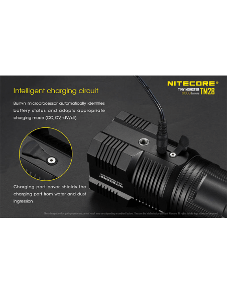 Télécharger l'affichage oled de la torche à main LED très puissante 6000Lm TM28 Nitecore | leonleds