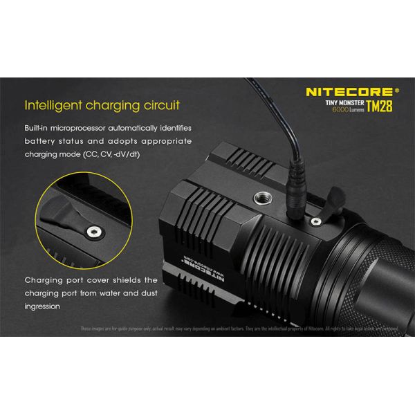 Cargar Pantalla oled de Linterna de mano LED muy potente 6000Lm TM28 Nitecore | LeonLeds