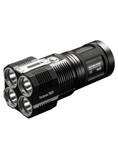 Muito potente lanterna de mão LED 6000Lm TM28 com tela Oled Nitecore | leonleds