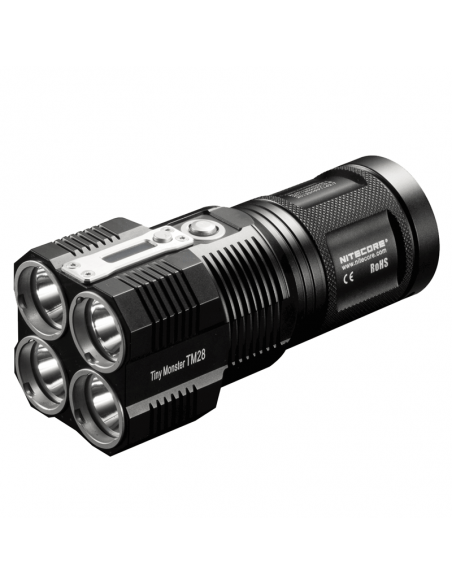 Muito potente lanterna de mão LED 6000Lm TM28 com tela Oled Nitecore | leonleds