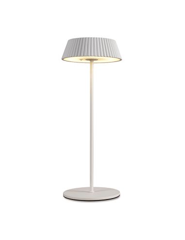 Lámpara de mesa exterior portátil Relax blanco