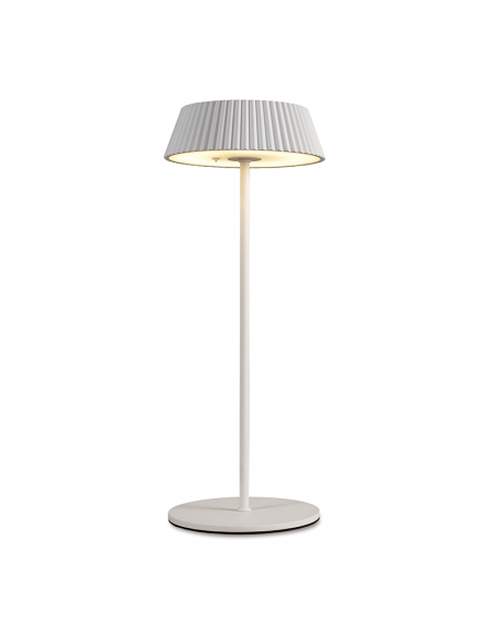 Lámpara de mesa exterior portátil Relax blanco
