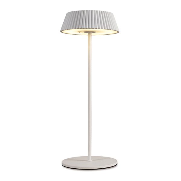 Lámpara de mesa exterior portátil Relax blanco