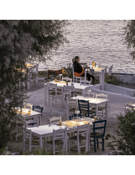 Candeeiro de mesa portátil para exterior Relax branco sem cabos