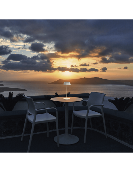 Candeeiro de mesa portátil para exterior ambiente branco relaxante