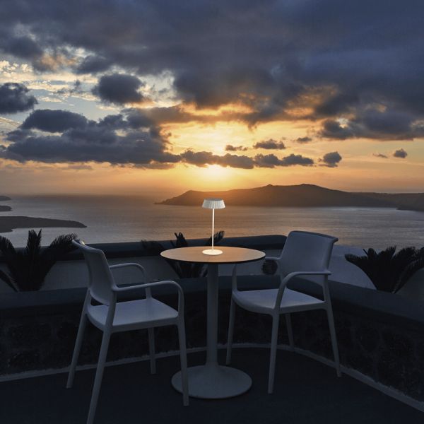 Lámpara de mesa exterior portátil Relax blanco ambiente