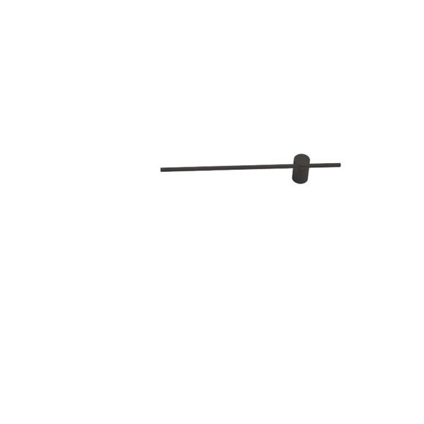 Aplique LED minimalista Tobago negro pequeño