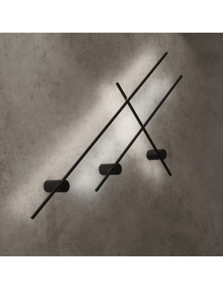 Aplique LED minimalista Tobago negro  tamanho