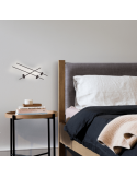Aplique LED minimalista Tobago negro ambiente