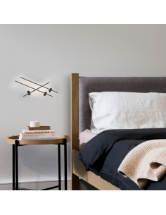 Aplique LED minimalista Tobago negro pequeño 2