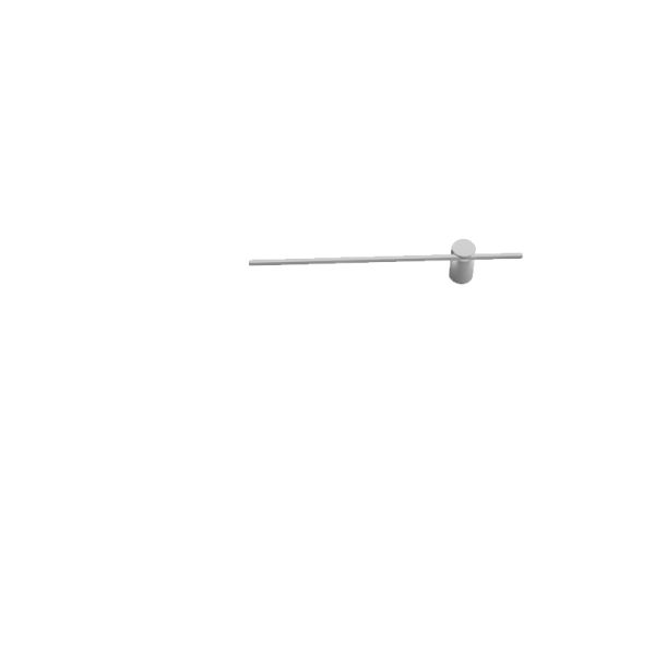 Aplique LED de metal Tobago blanco pequeño