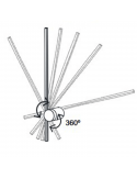 Aplique LED de metal Tobago blanco giratorio