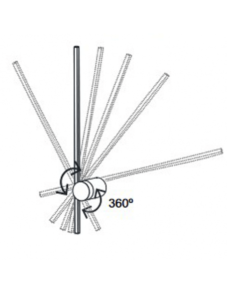 Aplique LED de metal Tobago blanco giratorio