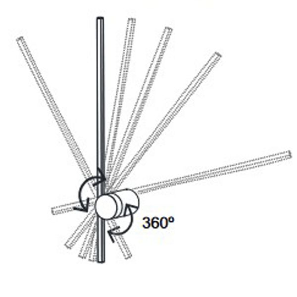 Aplique LED de metal Tobago blanco giratorio