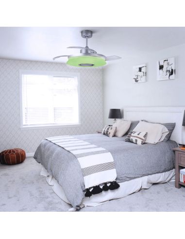 Ventilateur Gaby RGB LED avec moteur DC et Trio Speaker