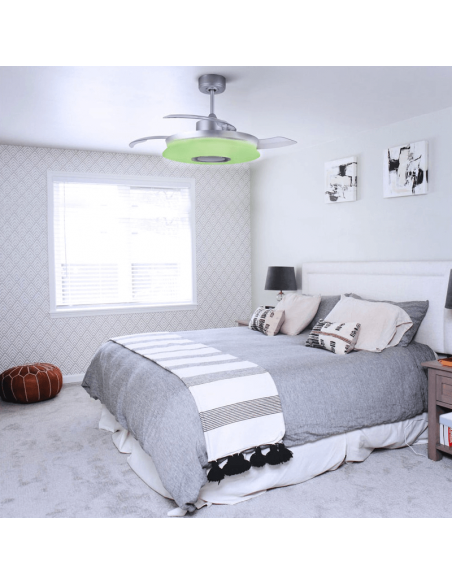 Ventilador LED Gaby RGB con motor DC y Altavoz Trio