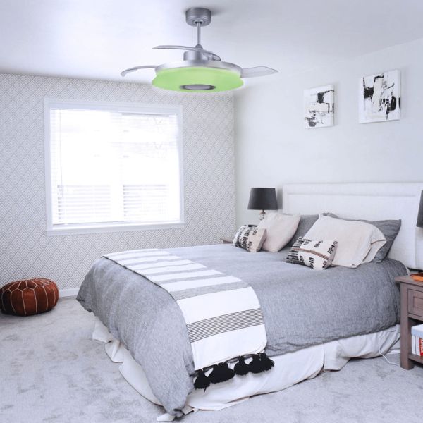 Ventoinha Gaby RGB LED com motor DC e Trio Speaker