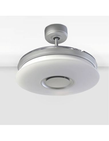 Ventilador LED Gaby RGB con motor DC y Altavoz aspas retráctiles