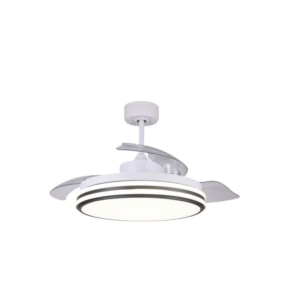 Ventilador de teto branco DC Louis regulável LED