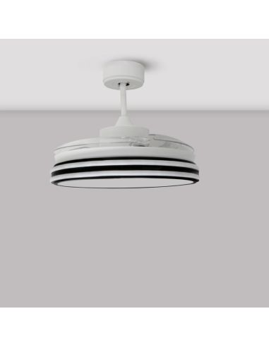 Ventilador de teto LED regulável DC Louis com lâminas dobráveis