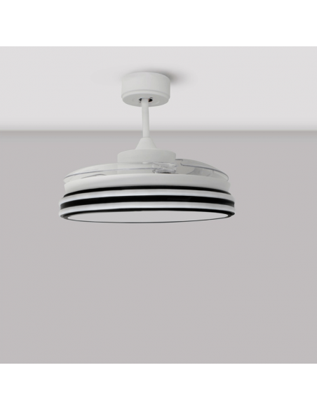 Ventilateur de plafond LED dimmable DC Louis avec pales repliables