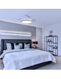 Ventilador de techo LED DC Louis dimmable blanco ambiente luz fría