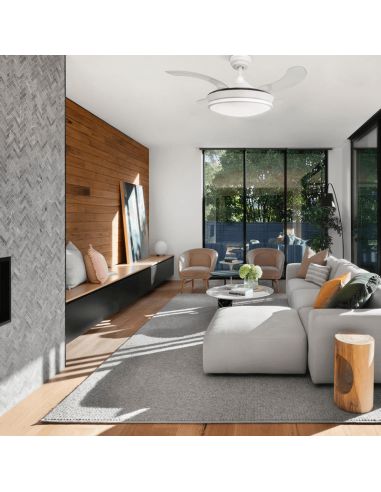 Ventilateur DC Camel blanc 36W pales repliables environnement