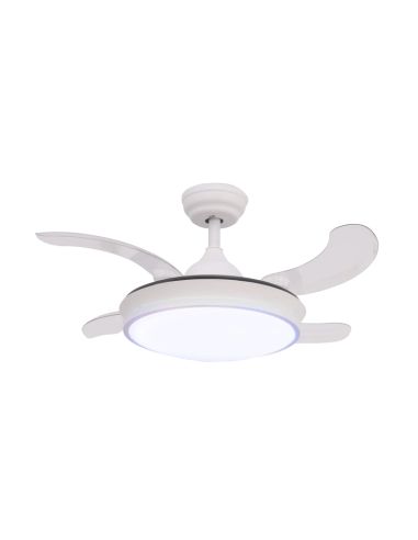 Ventilador DC Lâminas dobráveis camel white 36W