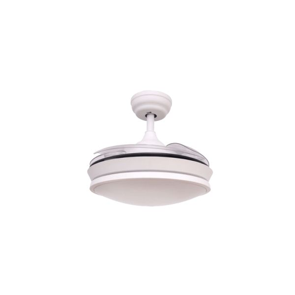 Ventilateur DC Camel blanc 36W pales repliables Cristal Record