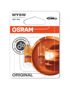 Lâmpada WY5W Âmbar Halógena WY5W 12V Original 2 Unds. 2827NA-02B Osram | leonleds