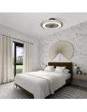Ventilador LED marrón Mirabel de 40W luz cálida