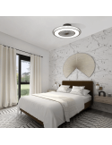 Ventilador LED marrón Mirabel de 40W ambiente